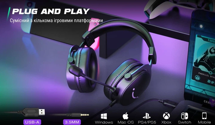 Fifine H9W Gaming (7.1 CH) — ігрова гарнітура з віртуальним 7.1 Surround - зображення 5