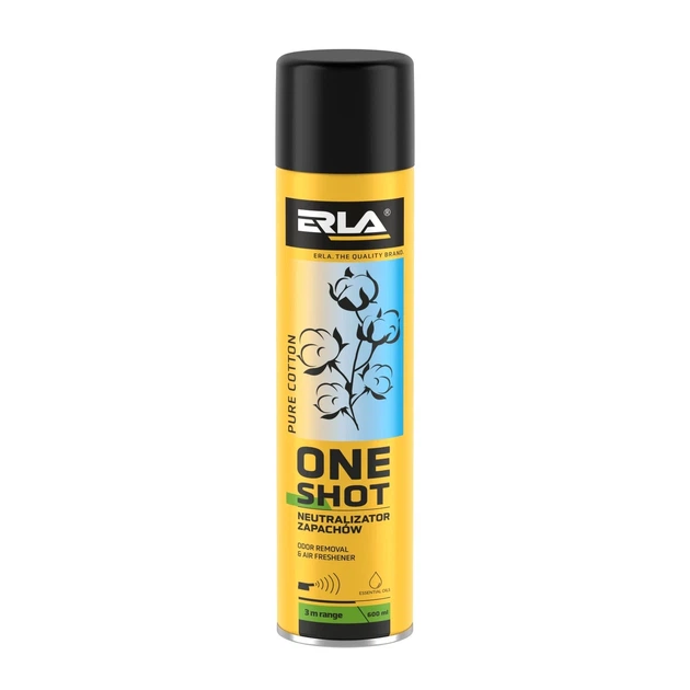 Нейтрализатор запаха и освежитель воздуха ERLA ONE SHOT чистый хлопок 600 мл (R421) - Фото 2 Нейтрализатор запаха и освежитель воздуха ERLA ONE SHOT чистый хлопок 600 мл (R421) - изображение 2