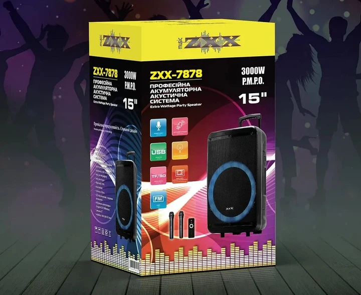 Переносна акустична Bluetooth колонка ZX-7878 ZXX портативна 600