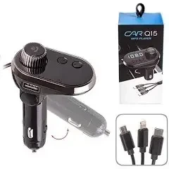 Автомобильный Bluetooth FM модулятор CAR Q15 с мультимедийным кабелем 6872 - изображение 4