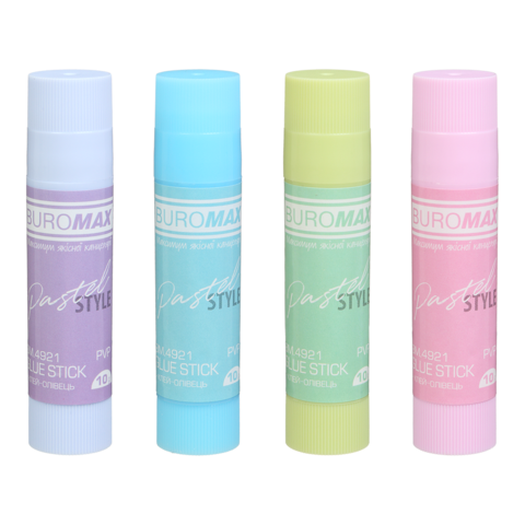 Клей-олівець 10г BUROMAX 4921 PASTEL PVP (12) /BM.4921/ - изображение 5