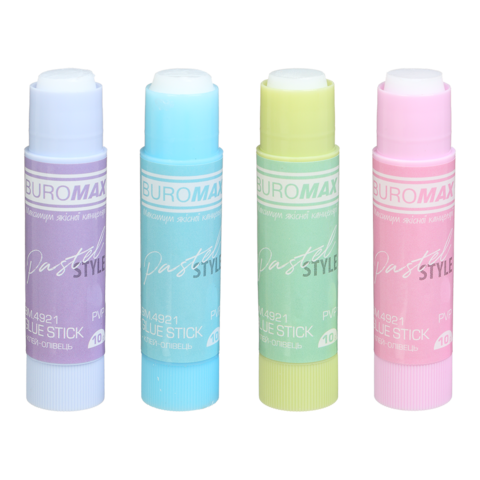 Клей-олівець 10г BUROMAX 4921 PASTEL PVP (12) /BM.4921/ - изображение 6