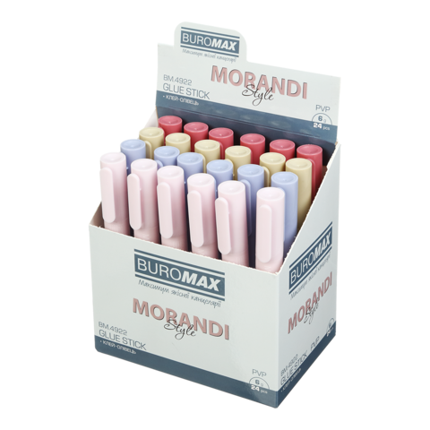 Клей-олівець 6г BUROMAX 4922 MORANDI STYLE PVP (24) /BM.4922/ - Фото 2 Клей-олівець 6г BUROMAX 4922 MORANDI STYLE PVP (24) /BM.4922/ - изображение 2