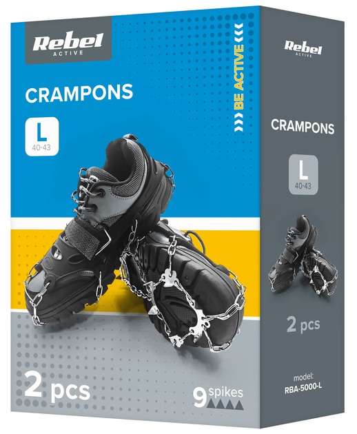 Raczki turystyczne Rebel Active z kolcami rozmiar 41 - 44 L (5901890101813) - obraz 5