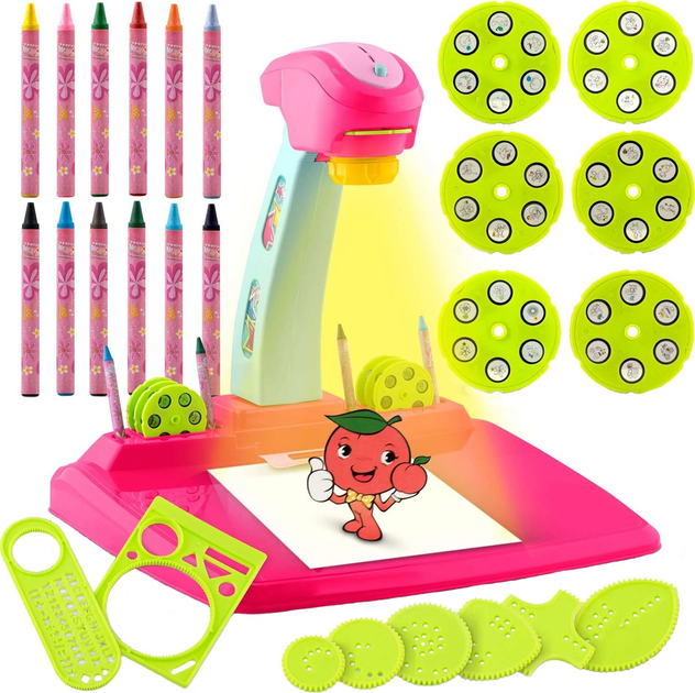 Проектор для навчання малювання Ricokids 772000 Рожевий (5903890613006) - зображення 1