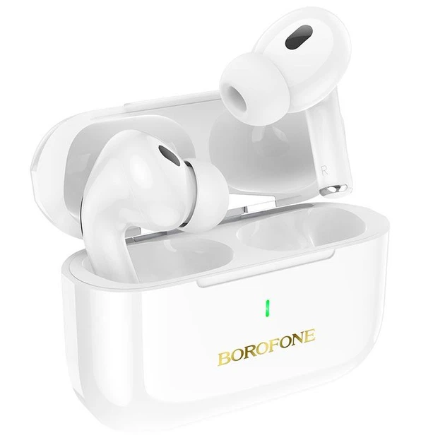 Беспроводные Bluetooth наушники с микрофоном Borofone BW59 Plus Вакуумные TWS наушники c активным шумоподавлением ANC BT5.3, 30/300mAh, до 4 часов работы White - изображение 5