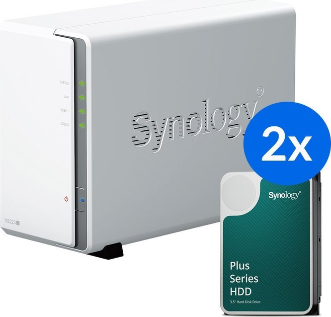 Serwer plików Synology DS223J (DS223J-16T-10-2) - obraz 1