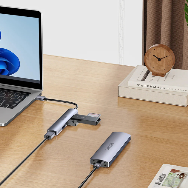 USB Hub Unitek 4-in-1 USB-A Space Grey (4894160050090) - obraz 7