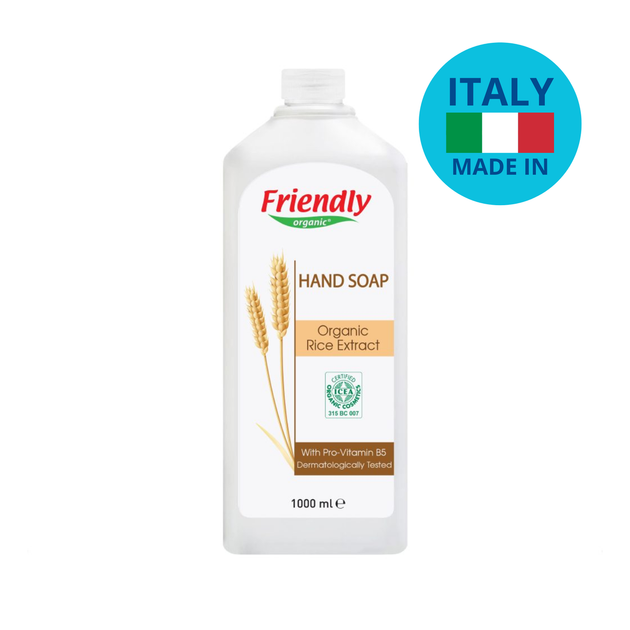 Органическое жидкое мыло для рук Friendly Organic с экстрактом риса 1000 мл - изображение 2