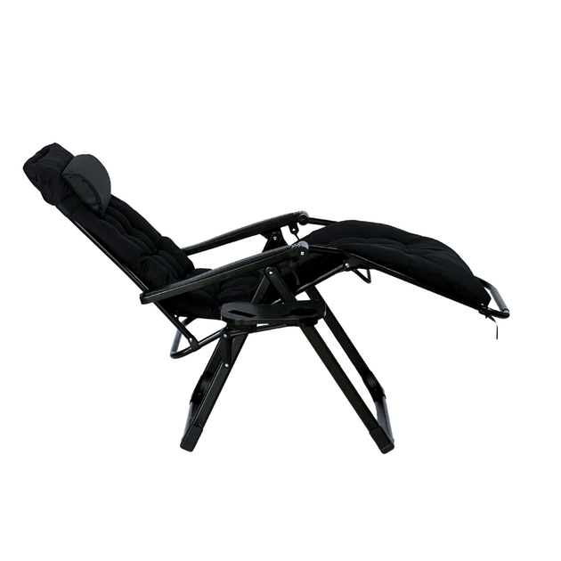 Комфортное кресло-шезлонг LEOBRO Zero Gravity Premium Plus Black (LB-ZGC-K2-BLK) - изображение 3