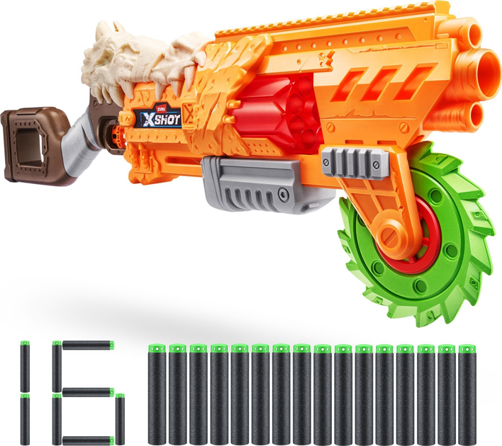 Blaster XSHOT Insanity HorrorFire Doomsday z pociskami piankowymi 16 szt 36732 (4894680033382) - obraz 3