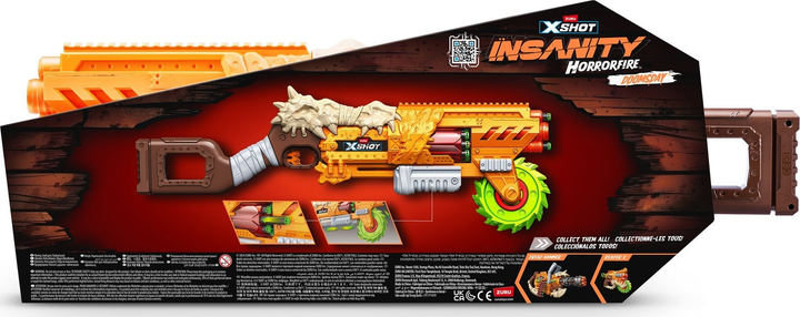 Blaster XSHOT Insanity HorrorFire Doomsday z pociskami piankowymi 16 szt 36732 (4894680033382) - obraz 4