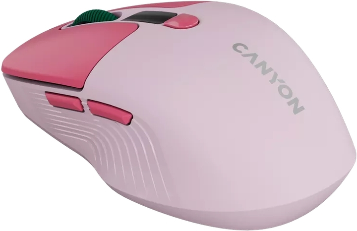 Mysz Canyon MW-26 LCD Silent Wireless/Bluetooth Pink (CNS-CMSW26P) - obraz 4