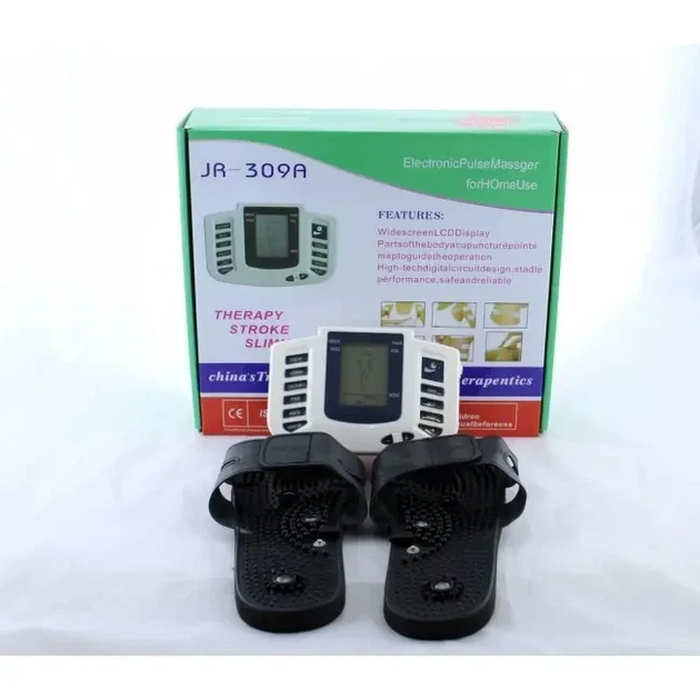 Тапочки массажные Digital slipper JR-309A для ног точечный импульсный массажер 3217 - изображение 11