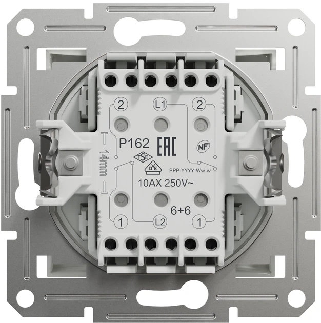 Перемикач двоклавішний Schneider Electric Asfora білий без рамки EPH0670121 - изображение 2