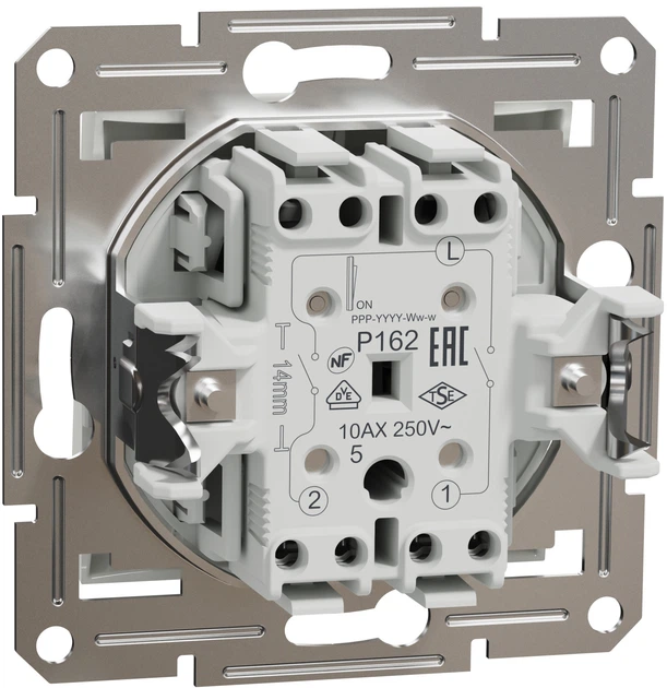 Вимикач 2-клавішний Schneider Electric Asfora білий без рамки EPH0370121 - зображення 2
