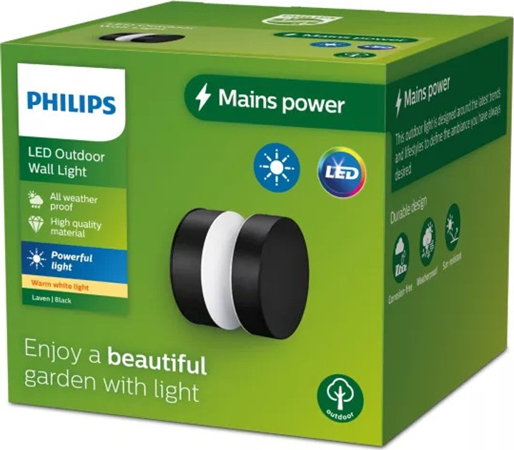 Настінний вуличний світильник Philips Laven 6Вт 27K (929003362401) - зображення 2