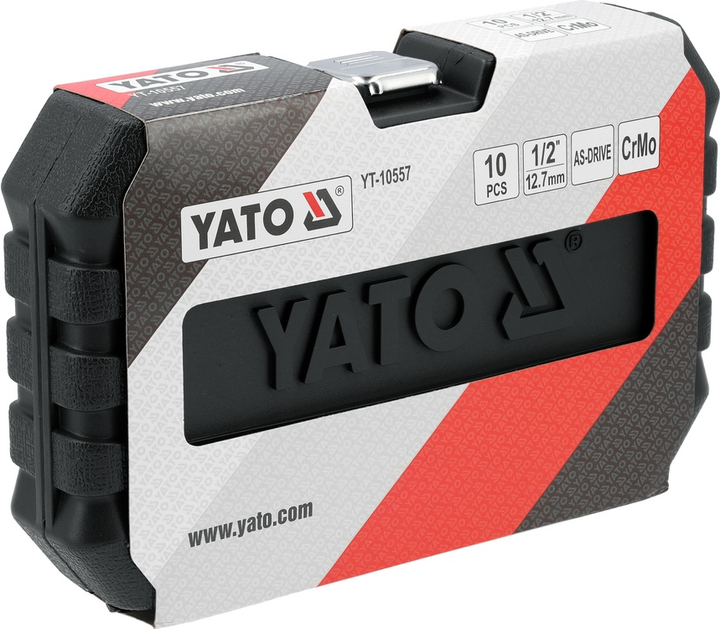 Набір довгих ударних головок YATO 1/2" 10 шт. (YT-10557) - зображення 4
