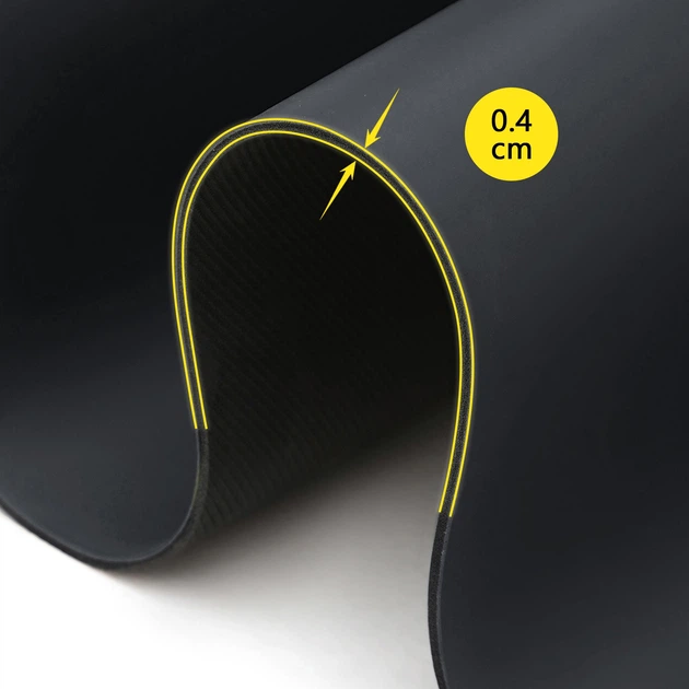 Килимок спортивний Cornix PU 183 x 68 x 0.4 см для йоги та фітнесу XR-0317 Black - изображение 4