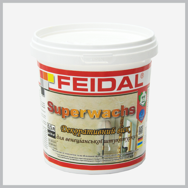 Декоративный воск для венецианской штукатурки Superwachs Feidal 0.5л - Фото 1 Декоративный воск для венецианской штукатурки Superwachs Feidal 0.5л - изображение 1