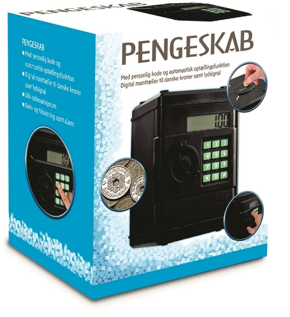 Skarbonka Liniex Money Bank (DKK) Czarna 90161 (5713396901619) - obraz 1