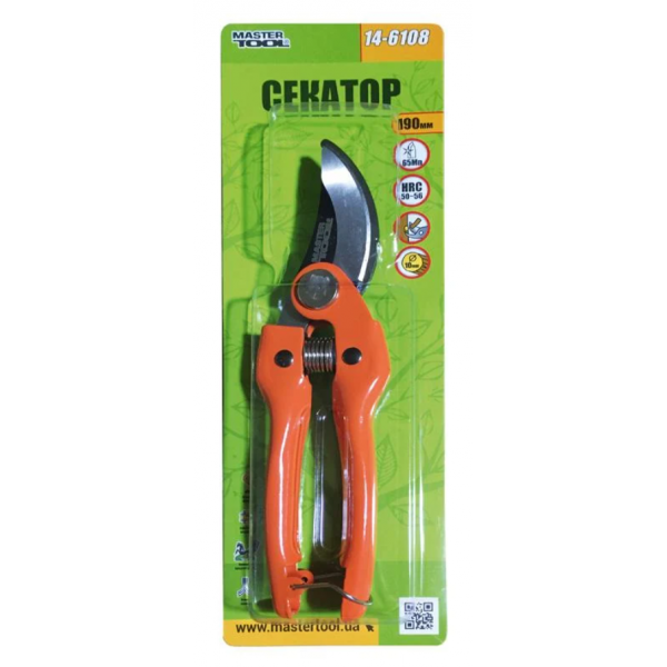 Секатор Mastertool 190 мм d=10 мм (14-6108) - изображение 2