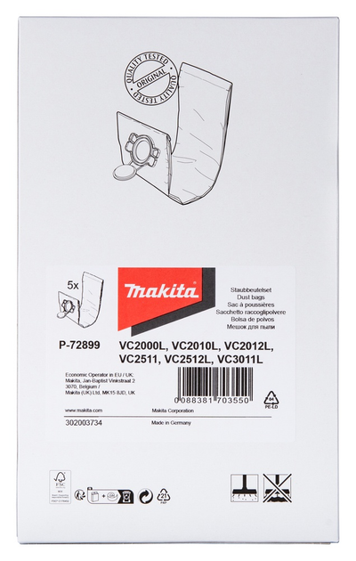 Набір мішків Makita P-72899 - зображення 2