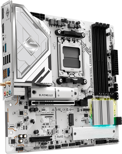 Материнська плата ASRock B850M Steel Legend Wi-Fi (sAM5, AMD B850, PCI-Ex16) - зображення 2