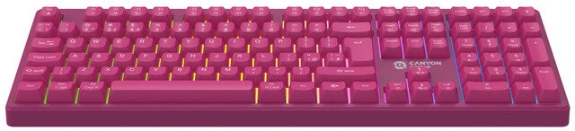 Klawiatura bezprzewodowa Canyon Fortnax GKW-2 Pink (CND-SKBW2) - obraz 2