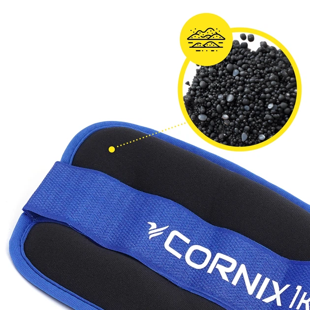 Утяжелители-манжеты для ног и рук Cornix 2 x 1 кг XR-0173 - изображение 6