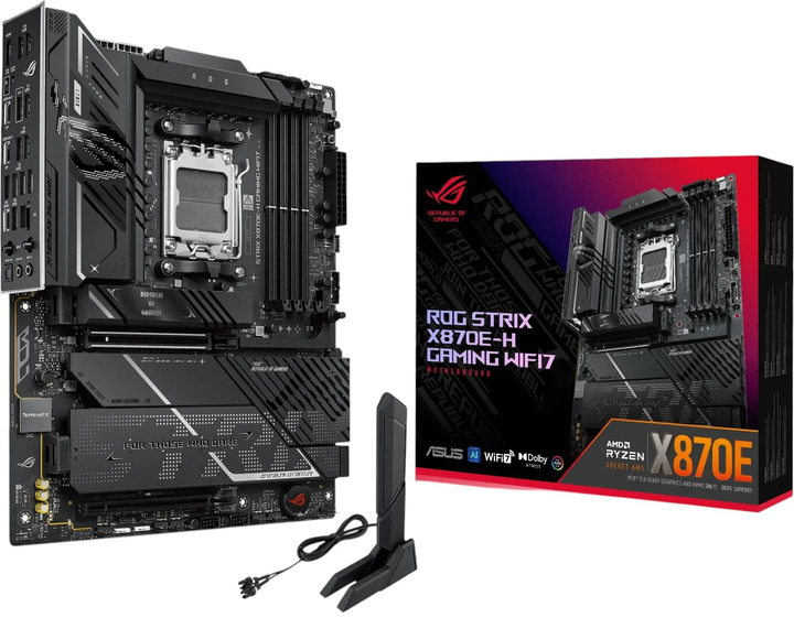Материнська плата ASUS ROG STRIX X870E-H GAMING WIFI (sAM5, AMD X870E, PCI-Ex16) - зображення 10