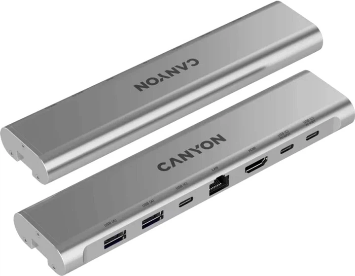 USB-хаб Canyon OnStand 2 Aluminium 6-in-1 з підставкою для ноутбука (CNS-SDS2) - зображення 8