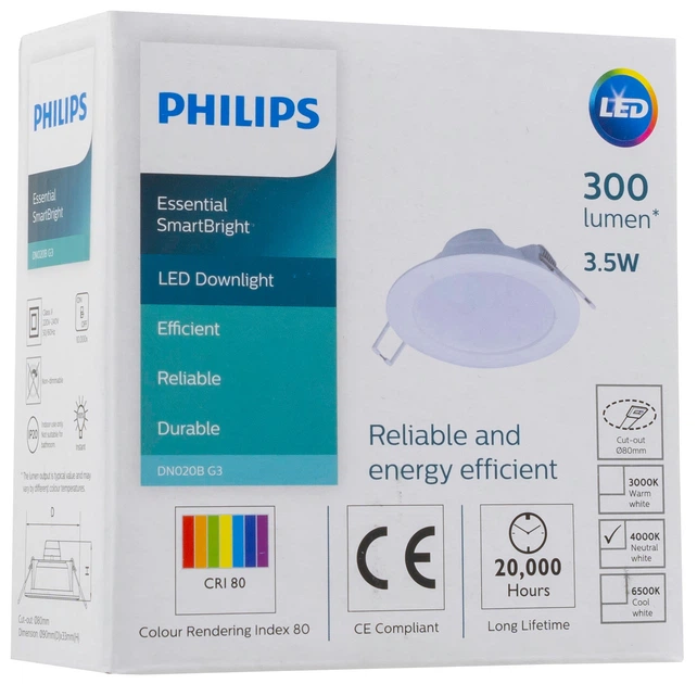 Світильник точковий Philips DN020B G3 LED4/NW 4.5W 4000K 220-240V D90 GM 929002508608 - Фото 4 Світильник точковий Philips DN020B G3 LED4/NW 4.5W 4000K 220-240V D90 GM 929002508608 - зображення 4