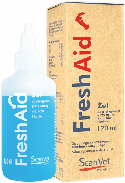Żel do pielęgnacji jamy ustnej ScanVet FreshAid dla psów i kotów 120 ml (5391475001636) - obraz 1