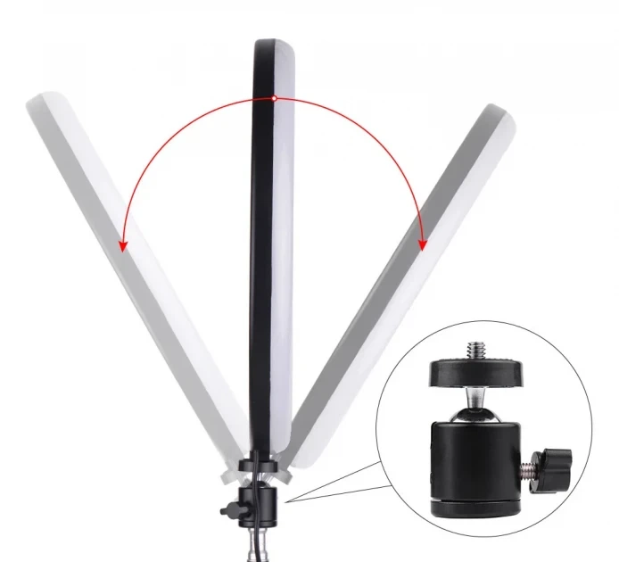Настольная кольцевая лампа Phone Live Fill Light WN 20 с держателем для двух телефонов селфи свет - Фото 7 Настольная кольцевая лампа Phone Live Fill Light WN 20 с держателем для двух телефонов селфи свет - изображение 7