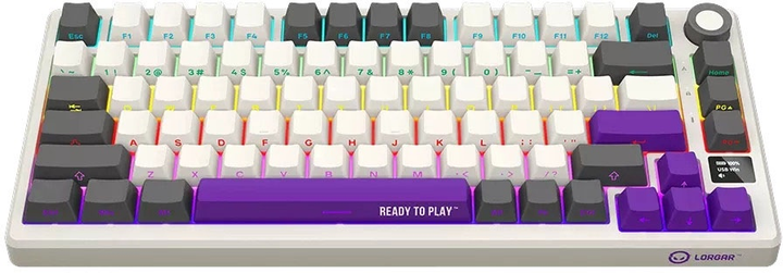 Клавіатура бездротова Lorgar RGB USB/Wireless Beige (LRG-KBP7075W-RT-US) - зображення 3