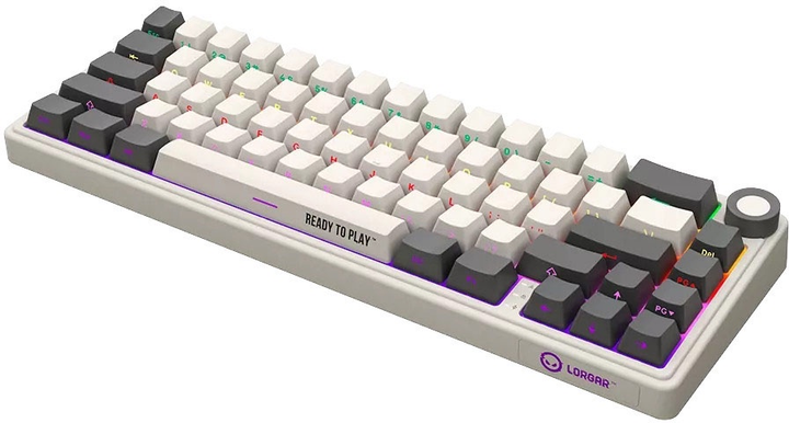 Клавіатура бездротова Lorgar RGB USB/Wireless Beige (LRG-KBP70MW-RT-US) - зображення 6