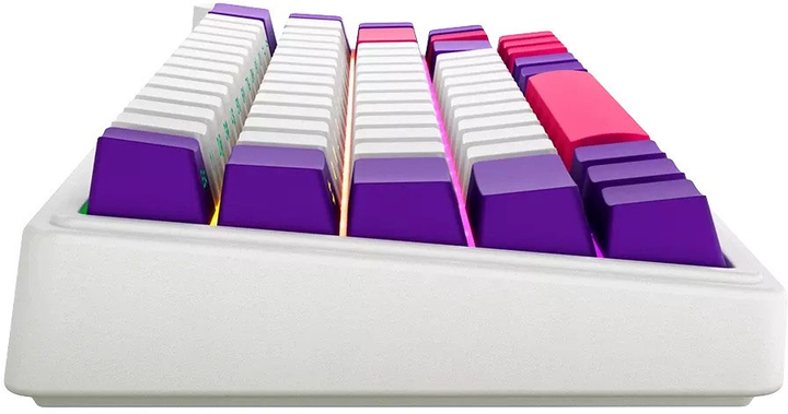 Клавіатура бездротова Lorgar RGB USB/Wireless White (LRG-KBP70MW-WH-US) - зображення 4