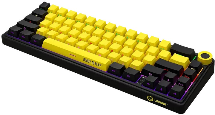 Klawiatura bezprzewodowa Lorgar RGB USB/Wireless Yellow (LRG-KBP70MW-YL-US) - obraz 2