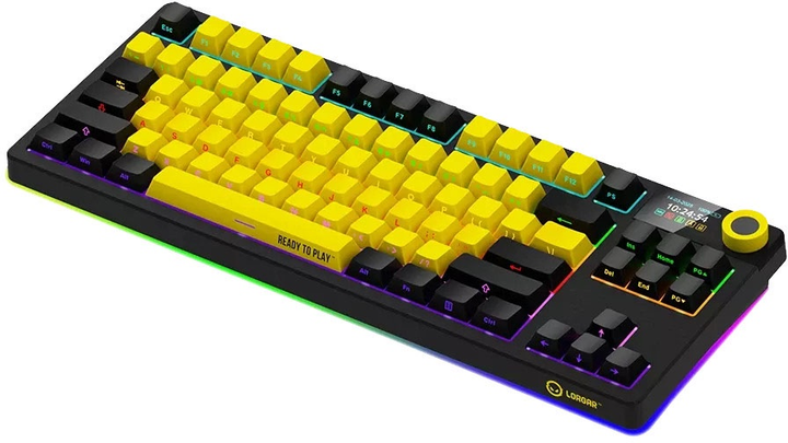 Klawiatura bezprzewodowa Lorgar TKL RGB USB/Wireless Yellow (LRG-KBP70TKLW-YL-US) - obraz 2