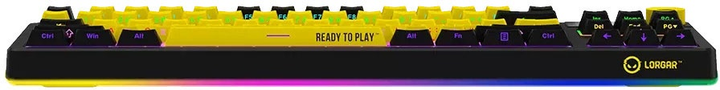 Klawiatura bezprzewodowa Lorgar TKL RGB USB/Wireless Yellow (LRG-KBP70TKLW-YL-US) - obraz 5