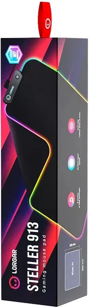 Podkładka pod mysz Lorgar Steller 913 RGB Black (LRG-GMP913) - obraz 6