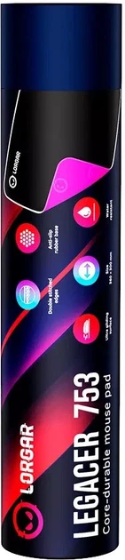 Ігрова поверхня Lorgar Legacer 753 Black/Purple (LRG-CMP753) - зображення 7