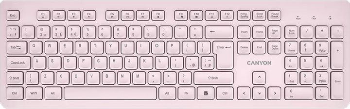 Клавіатура бездротова Canyon HKB-W01 Silent Wireless Beige (CNS-HKBW01BG) - зображення 1