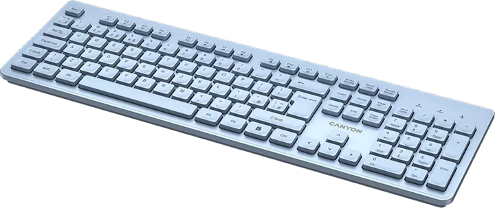 Клавіатура бездротова Canyon HKB-W01 Silent Wireless Blue (CNS-HKBW01BL) - зображення 2