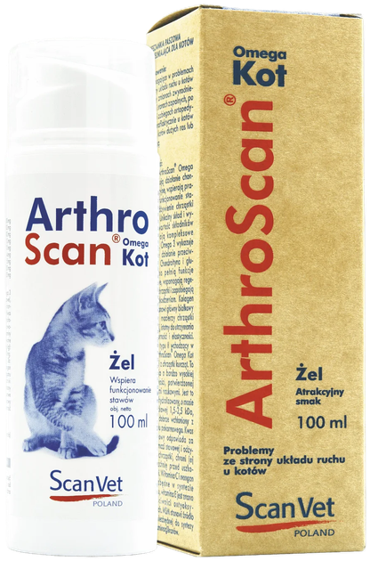 Żel dla kotów ScanVet ArthroScan Omega Kot w problemach ze strony układu ruchu 100 ml (5391525730165) - obraz 1