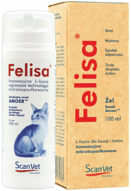 Żel ScanVet Felisa w okresach zwiększonego ryzyka wystąpienia objawów herpeswirusa 100 ml (5391525730288) - obraz 1