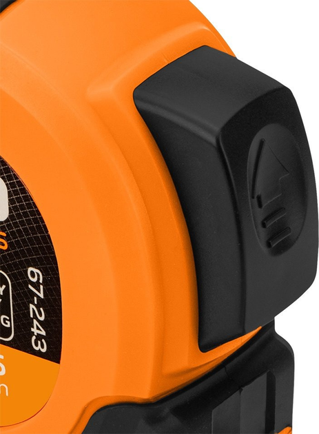 Рулетка NEO Tools Super Black сталева 5 м x 25 мм з автоматичним блокуванням, 2 кнопками стоп та магнітом 67-243 (5907558472257) - зображення 6
