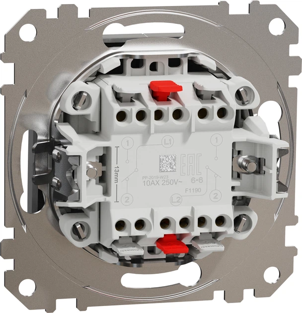 Перемикач 2-клавішний Schneider Electric Sedna Design алюміній SDD113108 - изображение 2