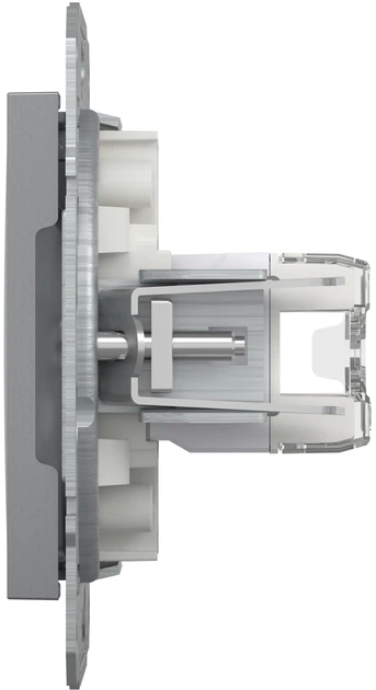 Розетка комп'ютерна RJ45 UTP кат. 5Е подвійна Schneider Electric Asfora Сталь EPH4400162 - изображение 3